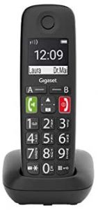 Gigaset E290 Teléfono DECT/analógico Identificador de llamadas Negro