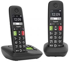 Gigaset E290A Duo Teléfono DECT/analógico Identificador de llamadas Negro