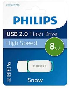 Philips FM08FD70B unidad flash USB 8 GB USB tipo A 2.0 Turquesa, Blanco