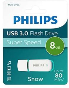 Philips FM08FD75B unidad flash USB 8 GB USB tipo A 3.2 Gen 1 (3.1 Gen 1) Turquesa, Blanco