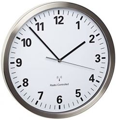 TFA-Dostmann 60.3523.02 reloj de mesa o pared Reloj de cuarzo Alrededor Plata, Blanco