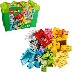 LEGO 10914 Duplo Caja de Ladrillos Deluxe, Juguete Creativo para Niños de 1 Año y Medio - 2 Años, Casa de Muñecas, Coche, Perrito y Figuras, Regalo Infantil