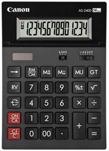 Canon AS-2400 calculadora Escritorio Pantalla de calculadora Negro