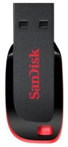Sandisk cruzer blade memoria usb 2.0 32gb - ultra compacta - color negro/rojo (pendrive)