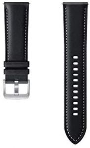 OUTLET Samsung Stitch Leather ET-SLR85 - Correa de reloj para Samsung Galaxy Watch3 con 20 mm de ancho, correa de piel auténtica, color negro