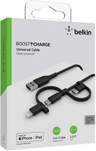 Belkin BOOST CHARGE cable USB 1 m USB A USB C/Micro-USB B/Lightning Negro