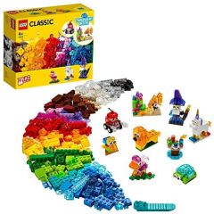 LEGO 11013 Classic Ladrillos Creativos Transparentes, Juego de Construcción para Hacer Figuras de Animales de Juguete o Vehículos, Idea de Regalo