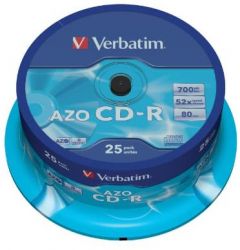 Verbatim CD-R AZO Crystal 700 MB 25 pieza(s)