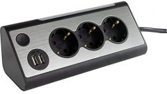 REV LIGHT SOCKET 3-fold Multiple Socket Outlet +2x USB marca