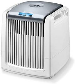 Beurer LW 230 Lavador de aire, humidificador y purificador de aire, para habitaciones de hasta aprox. 40 m², elimina el polvo doméstico, el polen, el pelo de los animales y los olores del aire, blanco