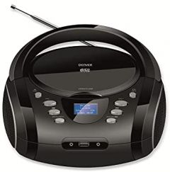 Denver TDB-10 sistema estéreo portátil Analógica 1,8 W DAB+, FM Negro Reproducción MP3