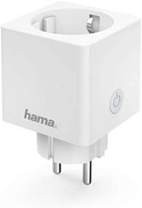 Hama | Enchufe Inteligente WLAN (3680 W, IP20, Compatible con Alexa y con Google Home, Medidor de consumo, Sin puerta de enlace), Color Blanco