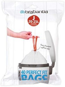 Brabantia - 115608 - Sacs poubelle PerfectFit pour Bo Touch Bin, distributeur, code J, 20-25 litres