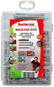 Fischer MEISTER-BOX UX 75 pieza(s) Juego de enchufes de pared y tornillos