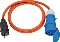 Brennenstuhl 1132910025 cable de transmisión Naranja 1,5 m IEC Type E (3.4 mm, 3.1 mm) Enchufe tipo F