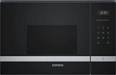 Siemens BF525LMS0 microondas Integrado Solo microondas 20 L 800 W Negro, Acero inoxidable