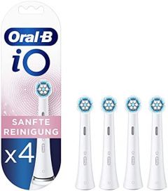 Oral-B iO - Cabezales de cepillo de dientes eléctrico de limpieza suave, 4 piezas, accesorio de cepillo de dientes suave para cepillos de dientes Oral-B