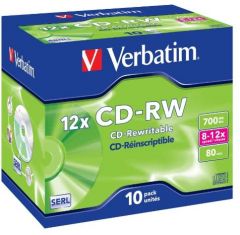 Verbatim CD-RW 12x 700 MB 10 pieza(s)