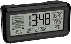 TFA-Dostmann Boxx2 Reloj despertador digital Negro