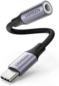 Ugreen 80154 cable de teléfono móvil Negro, Gris USB C 3,5mm