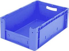 Bito - 14988 recipiente apilable xl, con el punto de mira/orificio de extracción en azul tamaño 22 cm x 60 cm x 40 cm