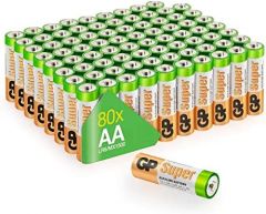 GP Batteries - Pilas alcalinas AA Mignon LR06 (1,5 V, 80 Unidades)