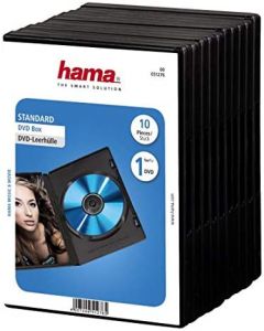 Hama 00051276 funda para discos ópticos Caja transparente para CD 1 discos Negro