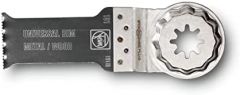 FEIN E-Cut Universal Set 1 hoja de sierra, Ancho 28 mm, Longitud 60 mm, Alojamiento SLP, Bimetal con dentado universal ondulado. Amplio espectro de aplicación