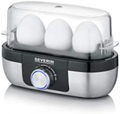 Severin EK 3163 3 huevos Negro, Acero inoxidable, Transparente