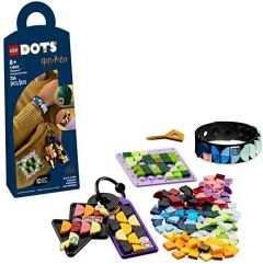 LEGO 41808 Dots Pack de Accesorios: Hogwarts, Regalo de Harry Potter, Manualidades para Niños, Pulsera Personalizable, Parches y Etiqueta para la Mochila