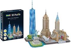 Revell- Skyline Horizonte de New York, Altura 42,0cm 3D Puzzle, Multicolor (00142)