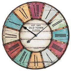 TFA-Dostmann 60.3021 reloj de mesa o pared Reloj mecánico Círculo Cian, Marfil, Rojo, Amarillo