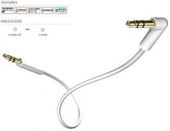 Inakustik 0031040075 cable de audio 0,75 m 3,5mm Blanco