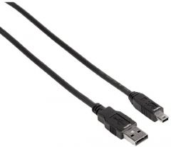 Hama USB 1.8m cable USB 1,8 m USB A Mini-USB B Negro