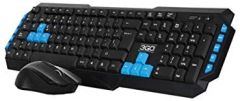 3GO COMBODRILEW2 teclado Ratón incluido RF inalámbrico QWERTY Español Negro, Azul