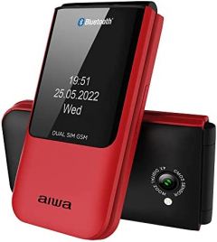 Aiwa FP-24RD teléfono móvil 6,1 cm (2.4") 91,7 g Negro, Rojo Característica del teléfono