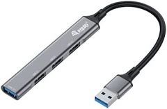 Equip 128960 hub de interfaz USB 3.2 Gen 1 (3.1 Gen 1) Type-A 5000 Mbit/s Negro, Gris
