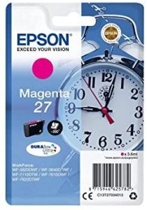 Epson Alarm clock Singlepack Magenta 27 DURABrite Ultra Ink