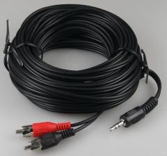 Goobay 50441 cable de audio 10 m 3,5mm 2 x RCA Negro, Rojo, Blanco