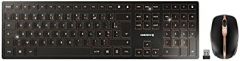 CHERRY DW 9100 SLIM teclado Ratón incluido RF Wireless + Bluetooth AZERTY Francés Negro