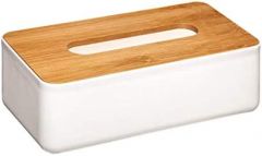 Caja de pañuelos de baño bambu-blanco colección 'baltik'