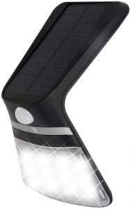 S.of. aplique solar 3,5w 430lm recargable sensor presencia (2-8m) color negro 10,5x13cm edm