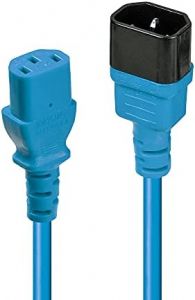LINDY 30472 - Extensión IEC (2 m), color azul