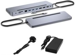 i-tec USB-C Metal Ergonomic 3x 4K Display Docking Station with Power Delivery 100 W + Universal Charger 100 W