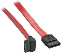 LINDY 33351 - Cable Interno SATA de 7 Pines a 90 Grados (0,5 m), Color Rojo