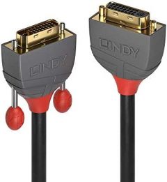 Lindy 36230 cable DVI 0,5 m DVI-D DVI-I Negro