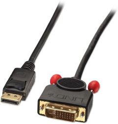 Lindy 41492 adaptador de cable de vídeo 3 m DVI-D DisplayPort Negro