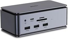 Lindy 43372 base para portátil y replicador de puertos Acoplamiento USB4 Antracita