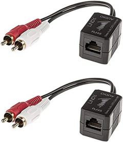 Lindy 70460 extensor audio/video Transmisor de señales AV Negro, Rojo, Blanco