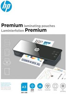 Láminas para plastificar HP Premium A3, 250 micras, 25x